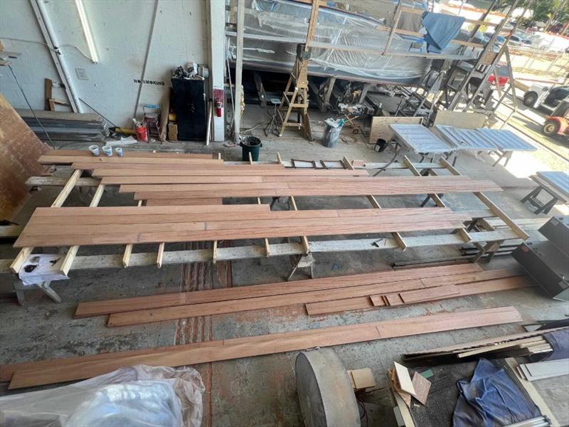 Hull #11 - Deckhouse side assembly - photo © Michael Rybovich & Sons