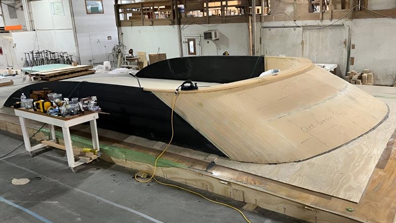 Hull 68 progresses on all fronts - photo © Jarrett Bay Boatworks