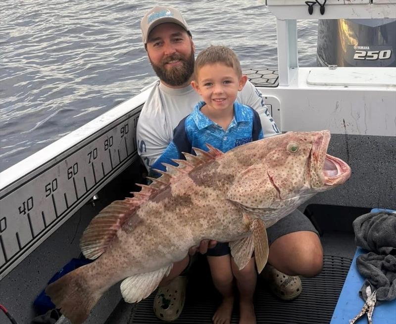 Big cod are standard bycatch when fishing prime reef grounds - photo © Fisho's Tackle World