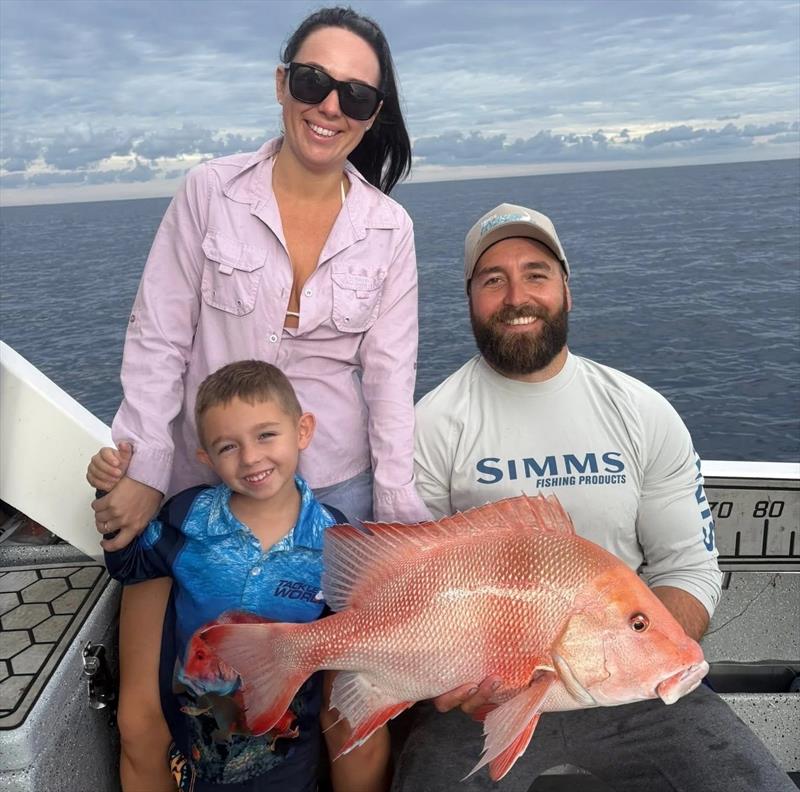 Catching quality fish is at its best when you can involve the whole family. The Arnolds had a ball last weekend off 1770 catching 11 reds off spot 1 - photo © Fisho's Tackle World