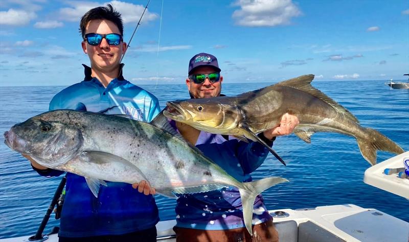 Hard-pulling critters such as these raised a sweat in glassed out conditions last weekend - photo © Fisho's Tackle World
