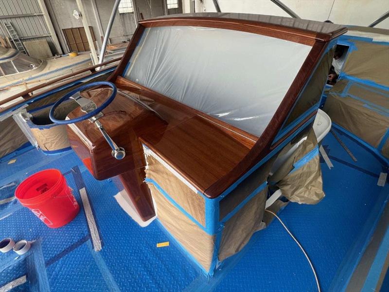 Hull #9 - Helm in finish clearcoat - photo © Michael Rybovich & Sons