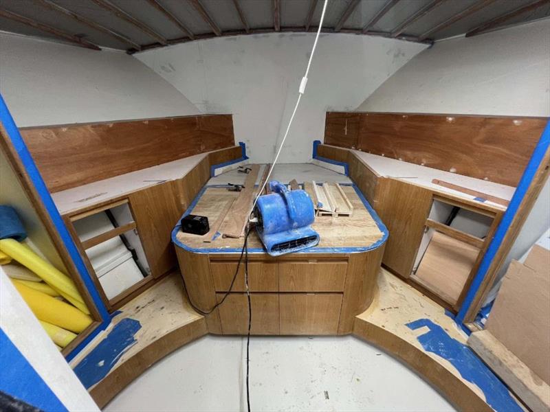 Hull #11 - Forward stateroom joinery - photo © Michael Rybovich & Sons