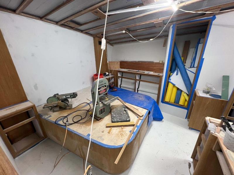 Hull #11 - Master stateroom joinery - photo © Michael Rybovich & Sons