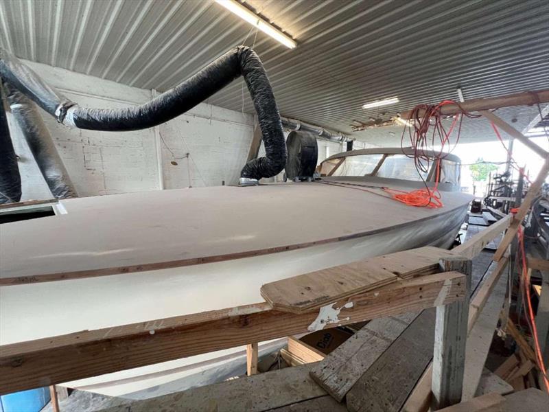 Hull #11 - Foredeck in fairing - photo © Michael Rybovich & Sons