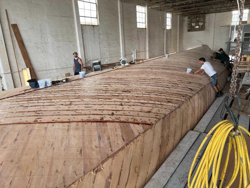 Hull #12 - 3rd Bottom layer - photo © Michael Rybovich & Sons