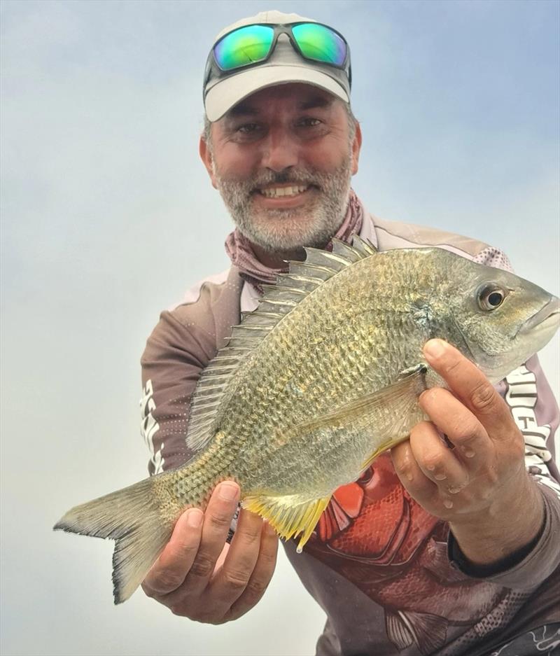 Tony caught his best bream to date of 37cm. Fairly sure you will better that one this winter Tony - photo © Fisho's Tackle World