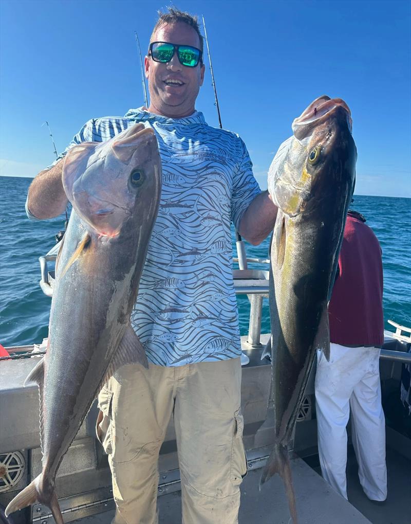Amberjack are on the chew offshore and giving D.I. Point Fishing Charter clients a serious workout - photo © Fisho's Tackle World