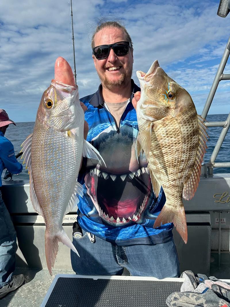 Variety is the spice of life offshore. Goldbands and sweeties are often caught by D.I. Point Fishing Charter clients in 50m of water - photo © Fisho's Tackle World Hervey Bay