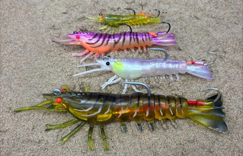 Lifelike, perfectly-balanced and armed to the teeth. Barambah Stinger Shrimp are ultra-versatile and a must-have for inshore and estuary fishos - photo © Fisho's Tackle World Hervey Bay