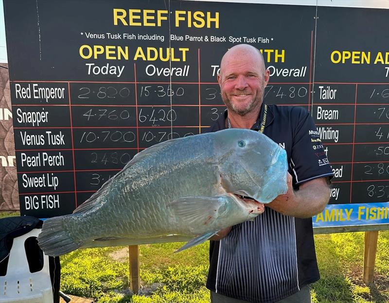 Pete Hollis' bluey won the heaviest tuskfish category at the Rainbow comp at 10.7kg cleaned - photo © Fisho's Tackle World Hervey Bay