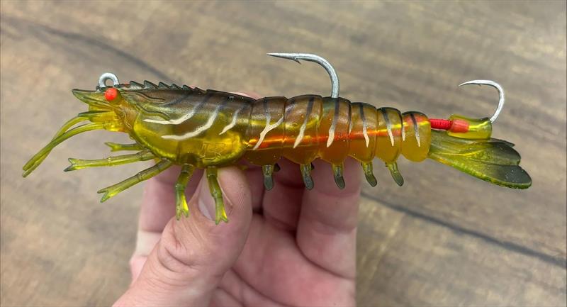 Eliminate missed strikes from wary winter-time fish with the exceptionally well-designed Barambah Stinger Shrimps - photo © Fisho's Tackle World Hervey Bay