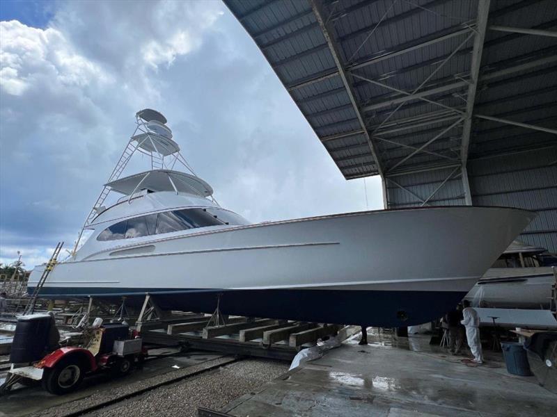 Hull #9 - Installing the buggy top 3 - photo © Michael Rybovich & Sons