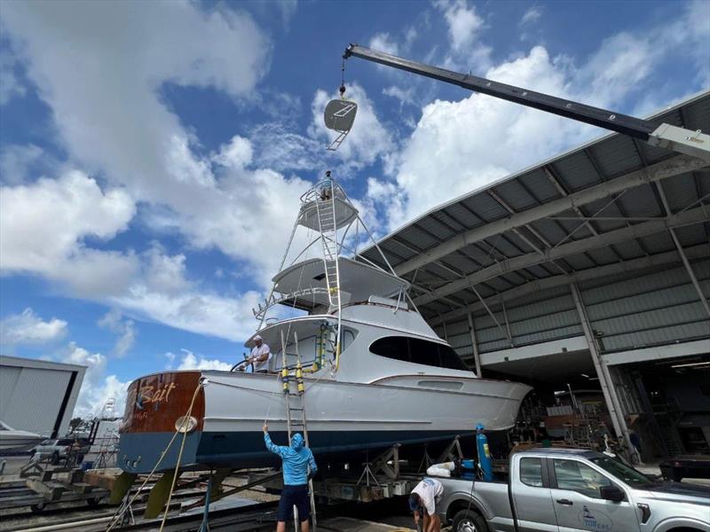 Hull #9 - Installing the buggy top 2 - photo © Michael Rybovich & Sons