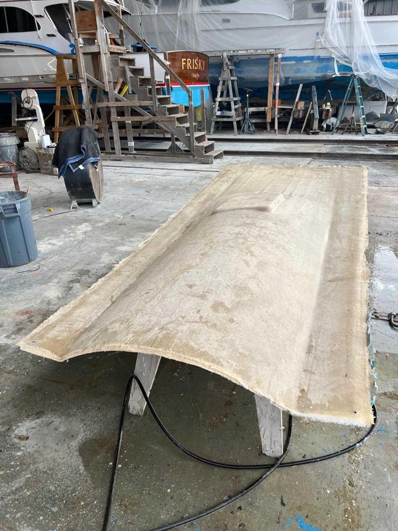 Hull #12 - Prop tunnel fabrication - photo © Michael Rybovich & Sons