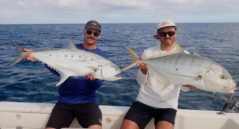 An exciting winter-time double for clients of Fraser Guided Fishing. Goldies and queenies are widespread throughout the bay and straits - photo © Fisho's Tackle World Hervey Bay