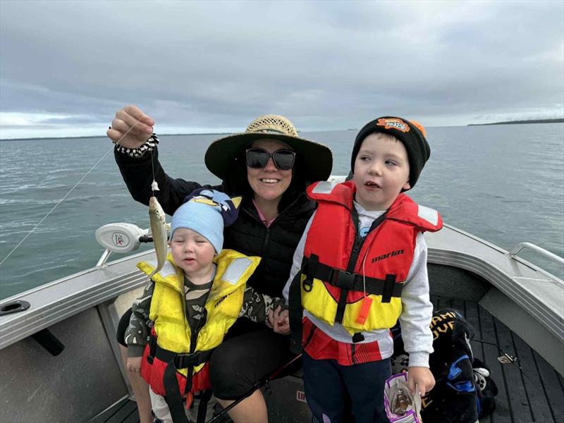 Catching winter whiting was part of a day of fun for the Green family - photo © Fisho's Tackle World Hervey Bay
