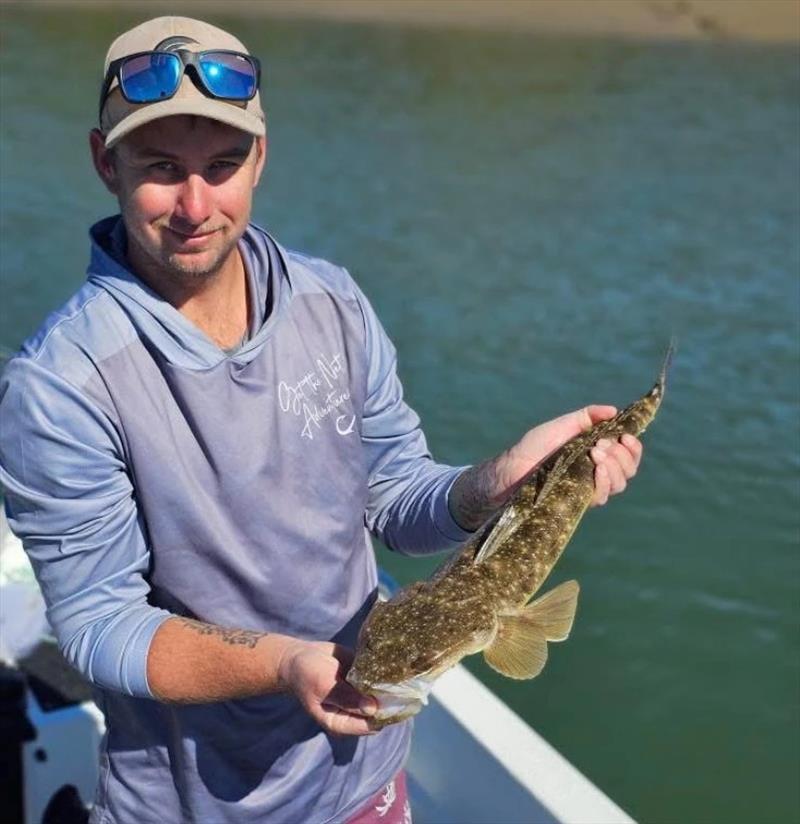 Justin Green picked up this fine flathead recently. Flatties will be a fan favourite for the next few months - photo © Fisho's Tackle World Hervey Bay