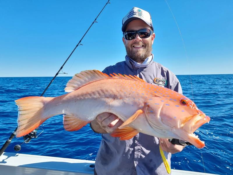 Chris prospected new ground near the Gutters and came up trumps with this 3kg trout - photo © Fisho's Tackle World Hervey Bay