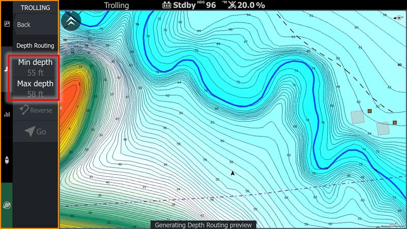 Depth Routing Setup - Software Update 25.2 - photo © Lowrance