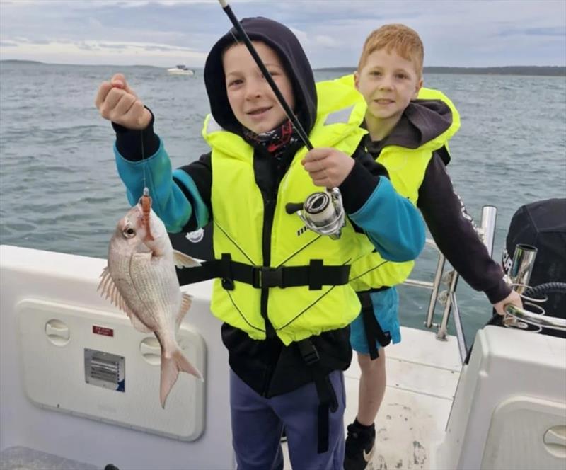 Kids always have fun when fishing on Hot Reels Charters photo copyright Fisho's Tackle World Hervey Bay taken at  and featuring the Fishing boat class