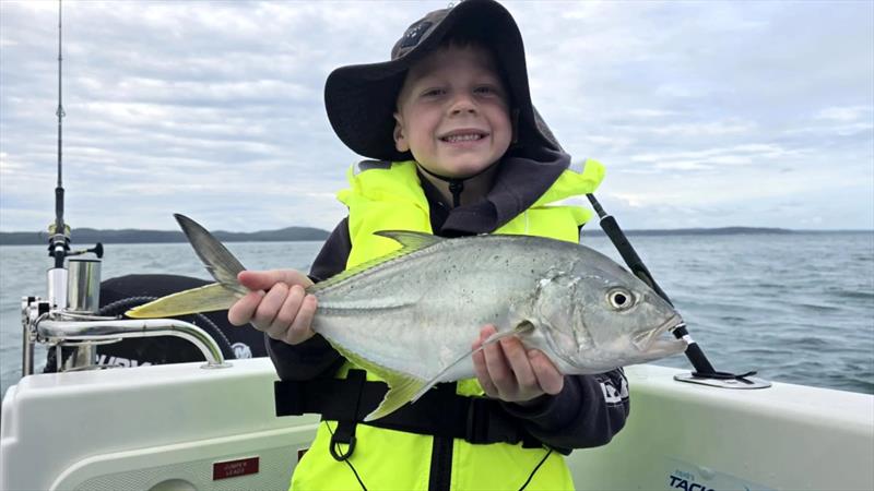 Put the kids onto the bay's prolific trevally population and see how many species they can catch in a day photo copyright Fisho's Tackle World Hervey Bay taken at  and featuring the Fishing boat class
