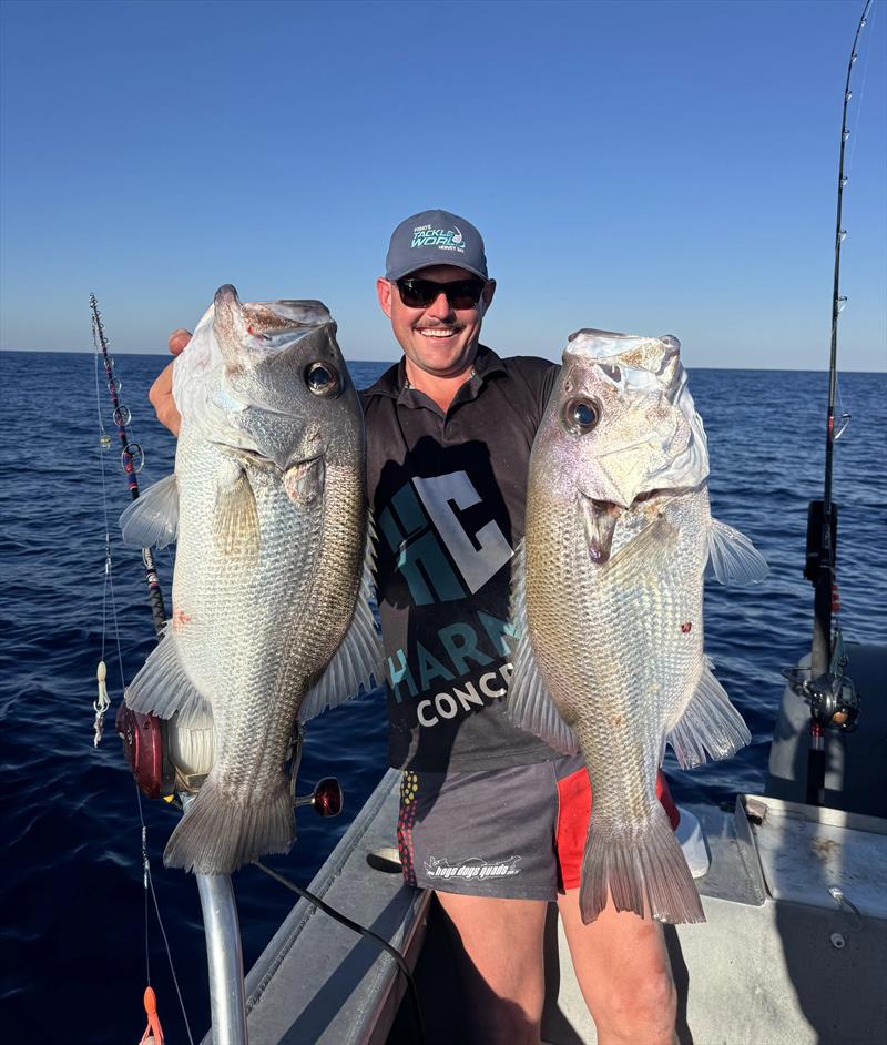 Gotta be happy with pearlies this big when deep dropping, eh Gary photo copyright Fisho's Tackle World Hervey Bay  taken at  and featuring the Fishing boat class