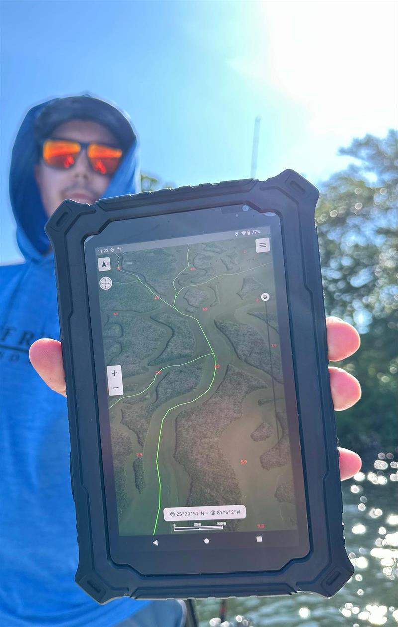 Hydros7 Outdoorsman Tablet photo copyright SpotOn Fishing taken at  and featuring the Fishing boat class