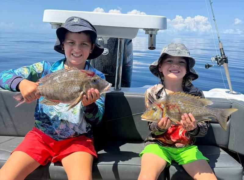The Brown boys got into the sweetlip on a recent trip. These fish are a fantastic species for family fishos to target from now on - photo © Fisho's Tackle World Hervey Bay