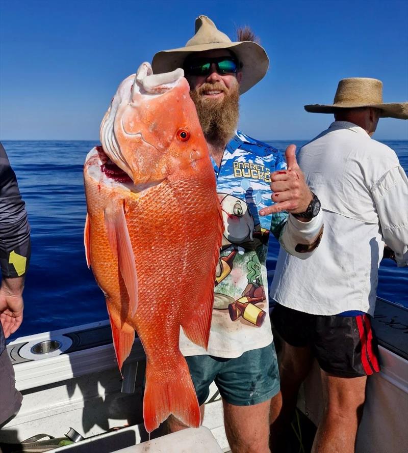 Ty headed for 1770 and came up trumps with fish like this fine red - photo © Fisho's Tackle World Hervey Bay