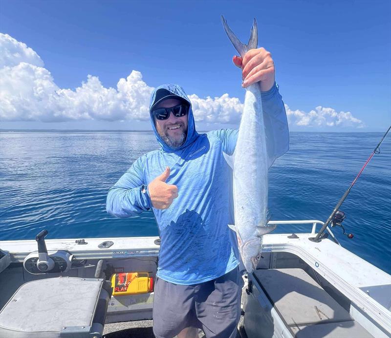 Stuart caught this chunky broadie in glamour conditions during the school holidays - photo © Fisho's Tackle World Hervey Bay