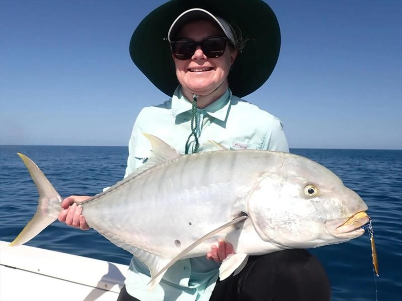 Tri from Fraser Guided Fishing has been putting clients onto all sorts of fish lately, including big goldies - photo © Fisho's Tackle World Hervey Bay