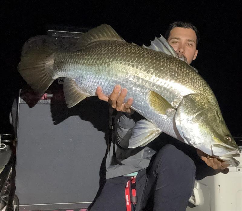 Something you see rarely - Dane fishing solo. Selfie skills still being developed ... - photo © Fisho's Tackle World Hervey Bay