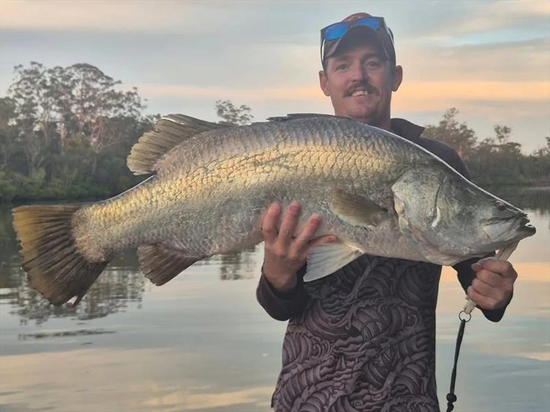 Luke was one of many fishos to get into the local river barra last week - photo © Fisho's Tackle World Hervey Bay