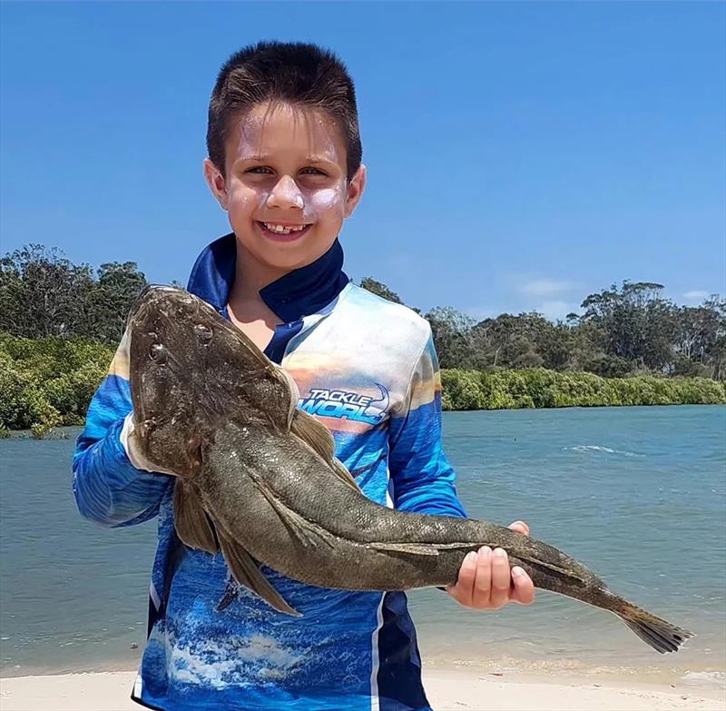 Kingy Ridgeway has been up to his usual tricks, catching trophy fish with his dad - photo © Fisho's Tackle World Hervey Bay