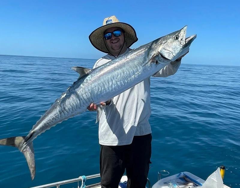 Tim with a beaut spanish mackerel caught recently. Better weather will see more caught soon - photo © Fisho's Tackle World Hervey Bay