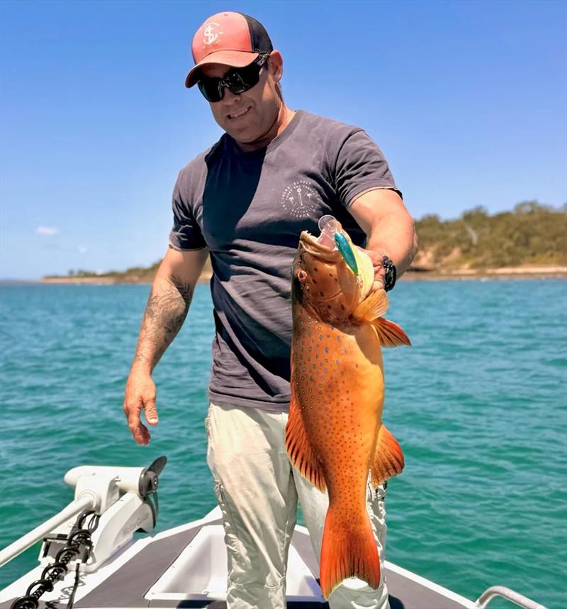 Luke has managed some better-quality trout on the troll of late - photo © Fisho's Tackle World Hervey Bay