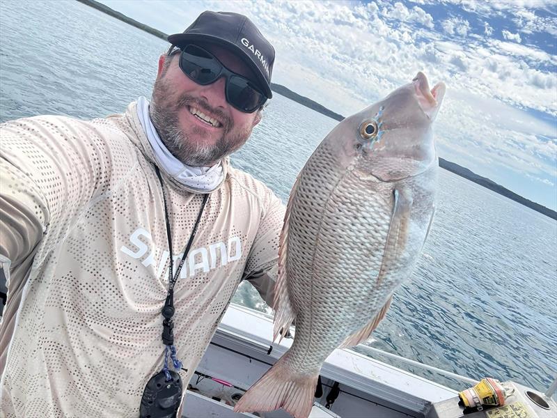 Stuart has been into the bay's prolific grassy sweetlip. Family fishos can catch plenty of these from local reefs this Xmas photo copyright Fisho's Tackle World Hervey Bay taken at  and featuring the Fishing boat class