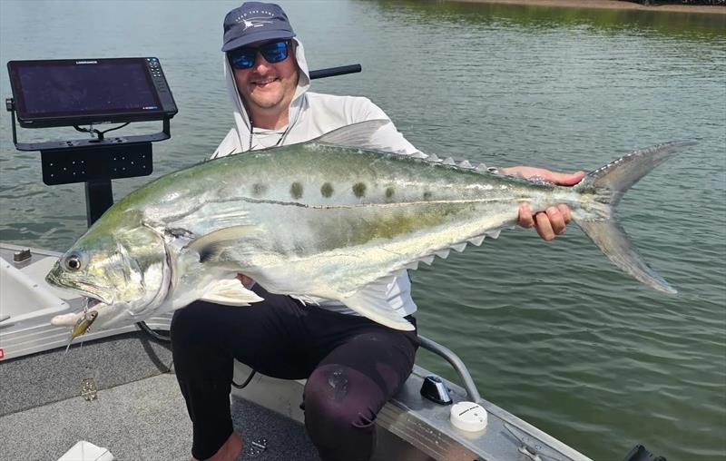 Jacko's latest session down the straits saw him catching big queenies on soft vibes photo copyright Fisho's Tackle World Hervey Bay taken at  and featuring the Fishing boat class