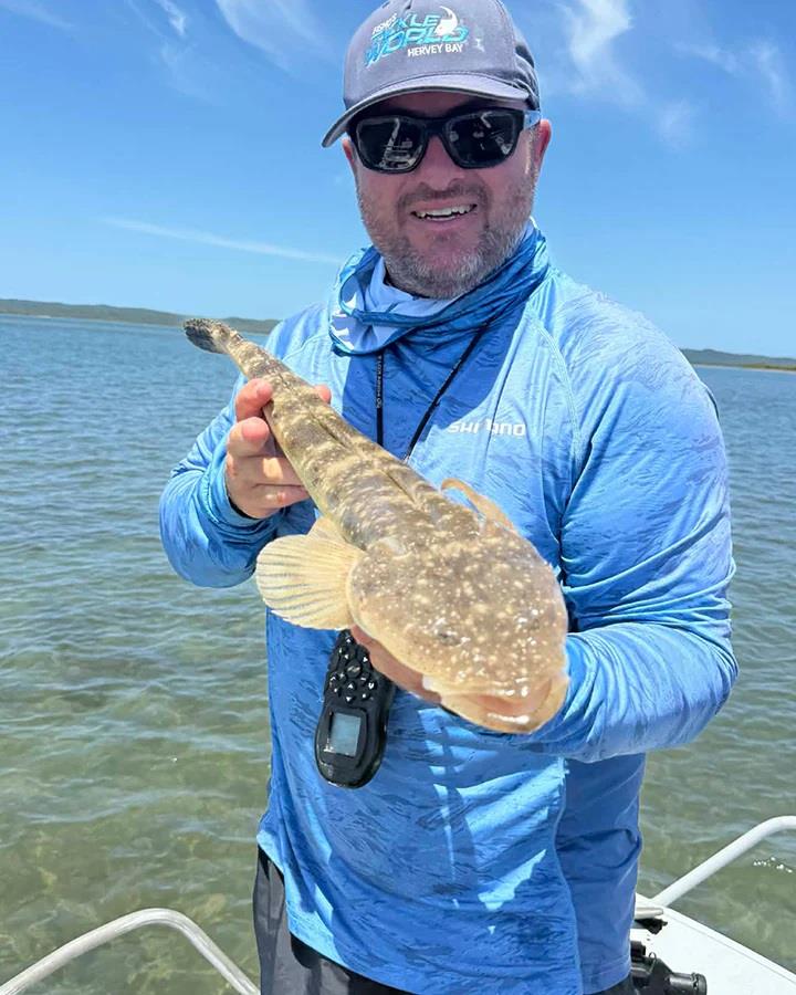 Stuart enjoyed a session on the flats catching fish such as this flatty - photo © Fisho's Tackle World Hervey Bay