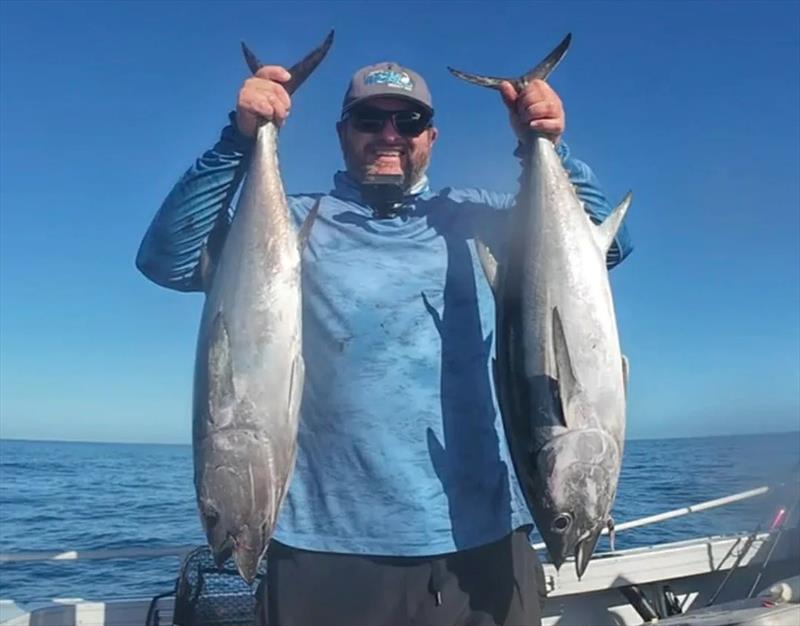 Stuart has been up the island chasing longtails again. Head for Platypus Bay and keep steering north and you will find them photo copyright Fisho's Tackle World Hervey Bay taken at  and featuring the Fishing boat class