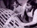 Members of Kircubbin Sailing Club building their Flying Fifteens in 1955 © UKFFA