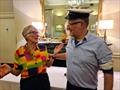 © DBSC Jill Fleming hands over the 'Class Captain's Cap' to incoming Class Captain Robin Hilliard - Dun Laoghaire Flying Fifteen fleet prize-giving 2022 © DBSC