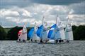 Close racing on the downwind leg - Flying Fifteen Southern Travellers at Middle Nene © David Livingstone