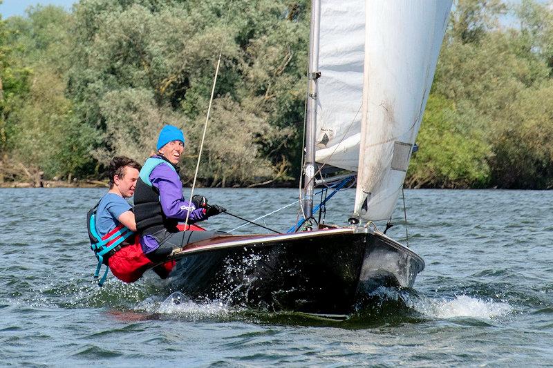 Their first time at an F15 Open Meeting, Solomon Day and Heather Trollinger - Flying Fifteen open meeting at Middle Nene photo copyright David Livingstone taken at Middle Nene Sailing Club and featuring the Flying Fifteen class