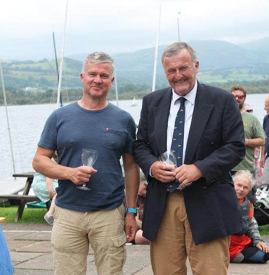 Commodore Ian Preston with Jonathan Bullen - Flying 15 Northern Championship at Bass photo copyright William Carruthers taken at Bassenthwaite Sailing Club and featuring the Flying Fifteen class