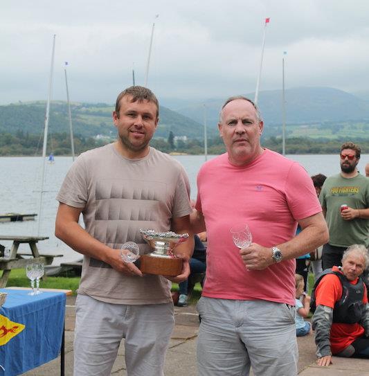 Race 2 winners, Andy Tunnicliffe and Ian Hopwood - Flying 15 Northern Championship at Bass photo copyright William Carruthers taken at Bassenthwaite Sailing Club and featuring the Flying Fifteen class