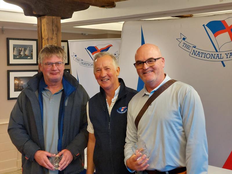 Irish Flying Fifteen East Coast Championship - Bryan Will (l) and Michael Lynch collect the Bronze Fleet 1st prize - photo © Cormac Bradley