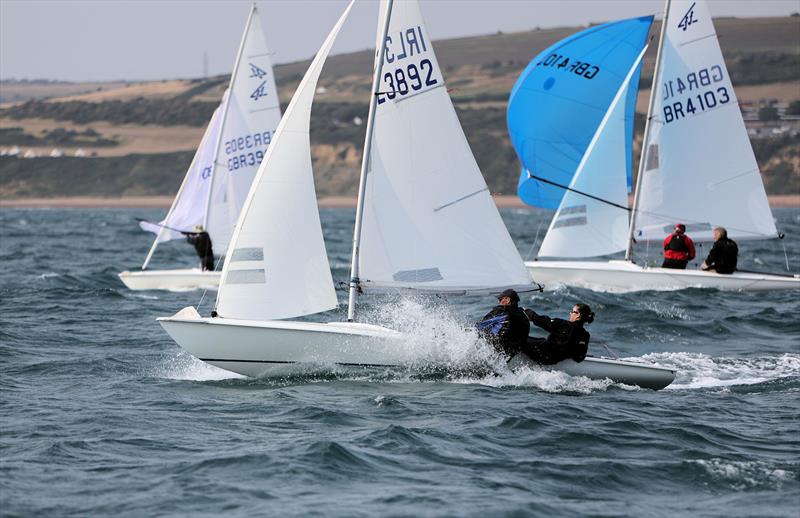 IRL 3892 in Race 2 after the gybe mark on day 1 of the 2025 Flying Fifteen Worlds at the WPNSA - photo © Mark Jardine