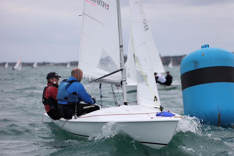 Race 7 - GBR 4005 rounding the windward mark on day 4 of the 2025 Flying Fifteen Worlds at the WPNSA - photo © Mark Jardine